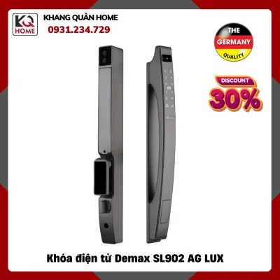 Khóa điện tử Demax SL902 AG LUX màu xám, CỬA NHÔM, CỬA GỖ, CỬA CỔNG SẮT, CHỐNG NƯỚC CỦA ĐỨC
