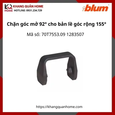 Chặn góc mở 92° cho bản lề góc rộng 155° 70T7553.09 1283507