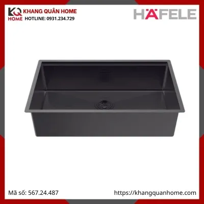 Chậu Inox Hafele Màu Đen HS25-SSN1S-7644 567.24.487