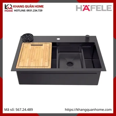 Chậu Rửa Inox Hafele Màu Đen 567.24.489 WF R10 HS25-SSN1S-8052
