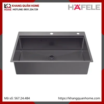 Chậu Rửa Inox Hafele Màu Titan 567.24.484 WS R10 HS25-SSN1S-7650