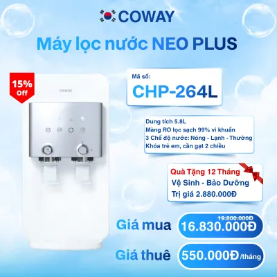 Máy lọc nước Coway CHP - 264L (NEO PLUS) - Hàng loại 1 (A)