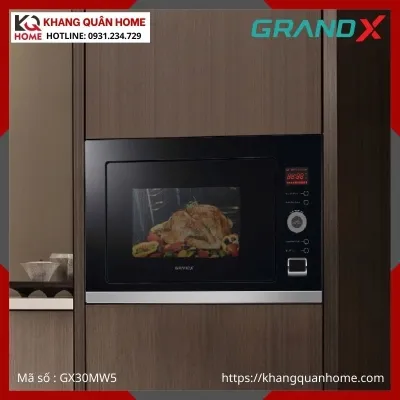 LÒ NƯỚNG TÍCH HỢP VI SÓNG ÂM TỦ GRANDX GX30MW5