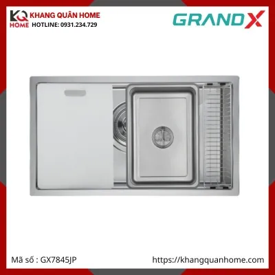 CHẬU RỬA CHÉN 1 HỘC INOX 304 GRANDX GX7845JP HIKARI