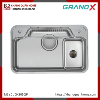 CHẬU RỬA CHÉN 1 HỘC INOX 304 GRANDX GX8050JP HIKARI