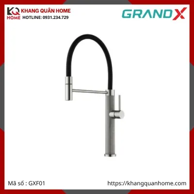 VÒI RỬA CHÉN NÓNG LẠNH DÂY RÚT GRANDX GXF01 DUAL SPRAY