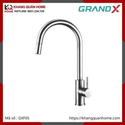 VÒI RỬA CHÉN NÓNG LẠNH DÂY RÚT GRANDX GXF05 DUAL SPRAY
