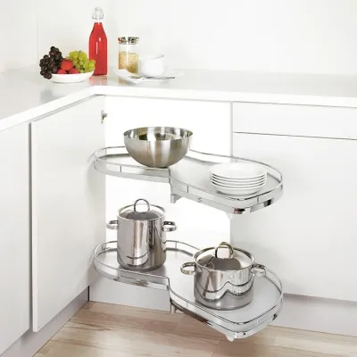 BỘ RỔ GÓC LEMANS II, xoay trái, Crom Hafele 541.32.671