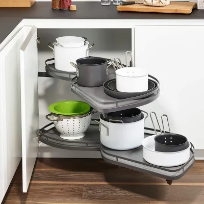 BỘ RỔ GÓC LEMANS II, xoay phải, Đen Hafele 541.29.480