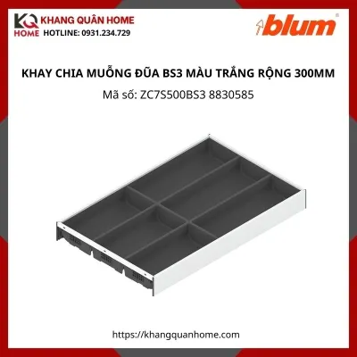 KHAY CHIA BLUM BS3 RỘNG 300MM MÀU TRẮNG ZC7S500BS3 8830585