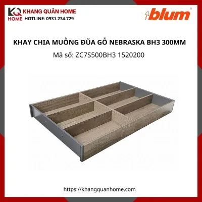 KHAY CHIA MUỖNG ĐŨA GỖ NEBRASKA BH3 RỘNG 300MM ZC7S500BH3 1520200