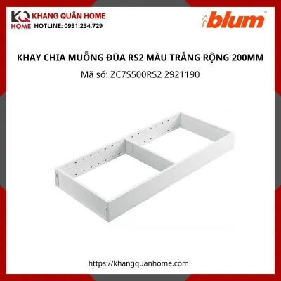 KHAY CHIA BLUM RS2 RỘNG 200MM MÀU TRẮNG ZC7S500RS2 2921190
