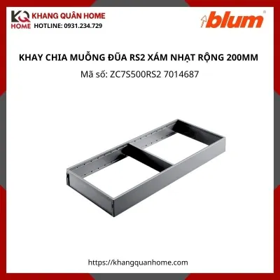 KHAY CHIA MUỖNG ĐŨA RS2 XÁM NHẠT RỘNG 200MM ZC7S500RS2 7014687