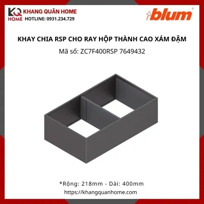 KHAY CHIA BLUM RSP THÀNH CAO XÁM ĐẬM ZC7F400RSP 7649432