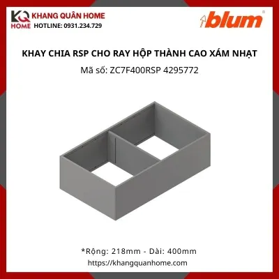 KHAY CHIA RSP CHO RAY HỘP THÀNH CAO XÁM NHẠT ZC7F400RSP 4295772