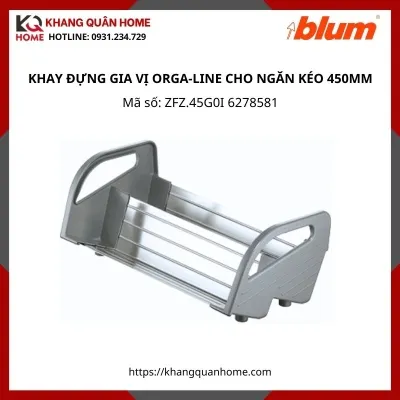 KHAY ĐỰNG GIA VỊ BLUM ORGA-LINE CHO NGĂN KÉO 450MM ZFZ.45G0I 6278581