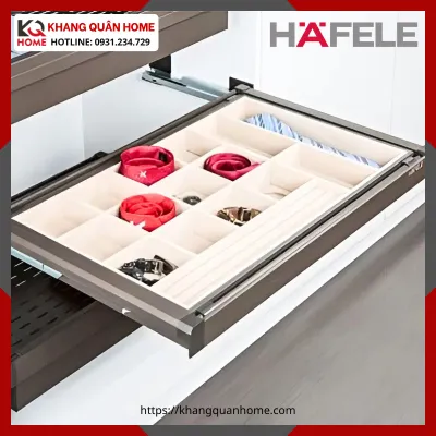 Khay Đựng Trang Sức 800mm Hafele màu chestnut 807.95.103
