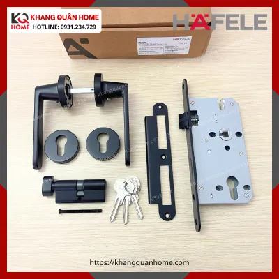 Bộ khóa cửa phòng DIY Hafele set B màu đen 499.63.609