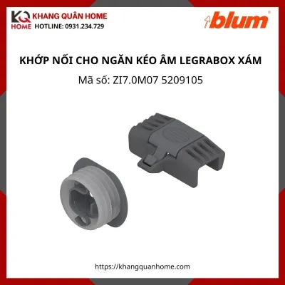 KHỚP NỐI CHO NGĂN KÉO ÂM LEGRABOX XÁM ZI7.0M07 5209105