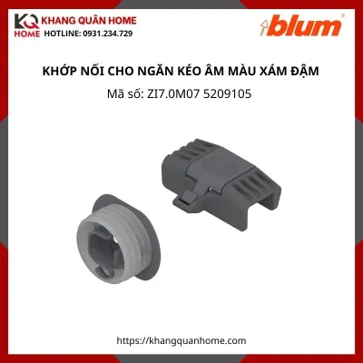KHỚP NỐI CHO NGĂN KÉO ÂM BLUM MÀU XÁM ZI7.0M07 5209105