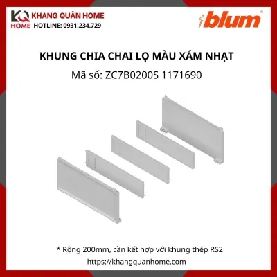 KHUNG CHIA CHAI LỌ MÀU XÁM NHẠT ZC7B0200S 1171690