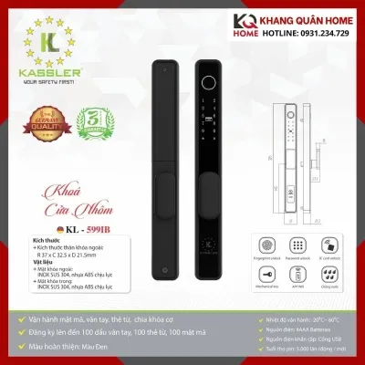 Khóa Điện Tử Cửa Nhôm Kassler KL-599IB
