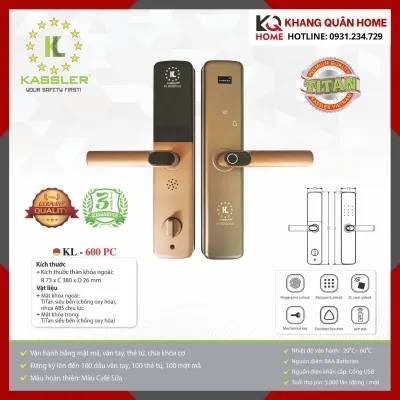 Khóa Điện Tử Hiện Đại Kassler KL-600 PC
