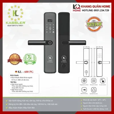 Khóa Điện Tử Hiện Đại Kassler KL-600 PG