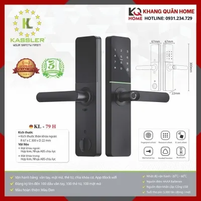 Khóa Điện Tử Hiện Đại Kassler KL-79 H