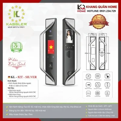 Khóa Điện Tử Hiện Đại Kassler KL-82T-SILVER