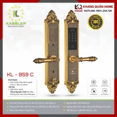 Khóa Điện Tử Cổ Điển Kassler KL-959 C