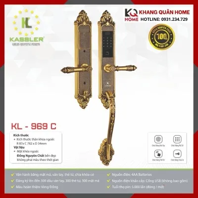 Khóa Điện Tử Cổ Điển Kassler KL-969C