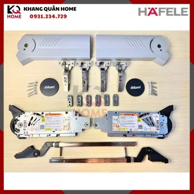 TRỌN BỘ TAY NÂNG 2 CÁNH TỦ BLUM 20F2500 + TAY THÉP 20F3800 CHO TỦ CAO 700-900MM