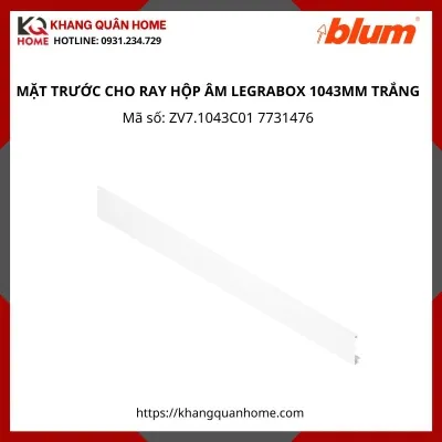 MẶT TRƯỚC CHO RAY HỘP ÂM  BLUM LEGRABOX TRẮNG ZV7.1043C01 7731476
