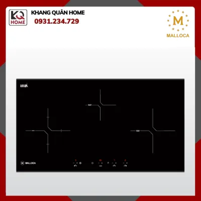 Bếp kính âm 2 từ và 1 điện Malloca MH-03IR N