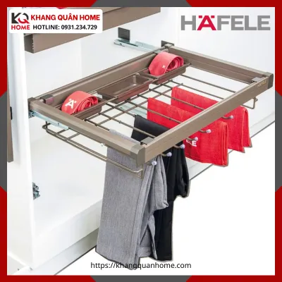 Móc Treo Quần 800mm Hafele màu Chestnut 807.95.113