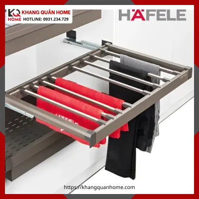Móc Treo Quần 800mm Hafele màu Chestnut 807.95.123
