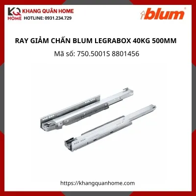 RAY GIẢM CHẤN BLUM LEGRABOX 40KG 500MM 750.5001S 8801456