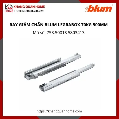 RAY GIẢM CHẤN BLUM LEGRABOX 70KG 500MM 753.5001S 5803413