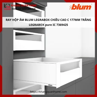 RAY HỘP ÂM BLUM LEGRABOX CAO C 177MM TRẮNG LEGRABOX pure IC 7369425