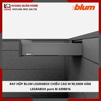 RAY HỘP BLUM LEGRABOX M 90,5MM XÁM LEGRABOX pure M 4398816