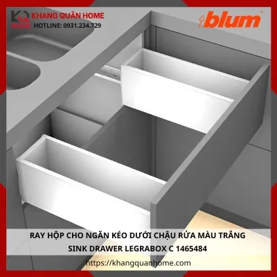 RAY HỘP CHO NGĂN KÉO DƯỚI CHẬU RỬA MÀU TRẮNG LEGRABOX C 1465484