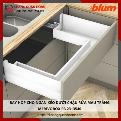 RAY HỘP CHO NGĂN KÉO DƯỚI CHẬU RỬA MÀU TRẮNG MERIVOBOX R3 2313540