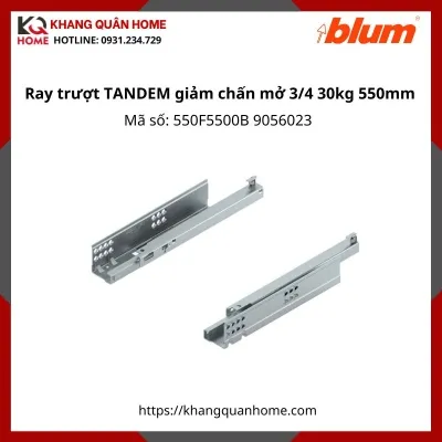 Ray trượt TANDEM giảm chấn mở 3/4 30kg dài 550mm 550F5500B 9056023