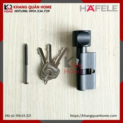 Ruột Khóa 1 Đầu Vặn 1 Đầu Chìa màu đen 61mm Hafele 916.63.321