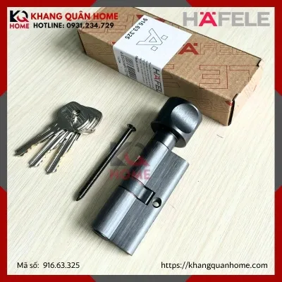 Ruột Khóa Màu Đen Hafele 1 Đầu Vặn 1 Đầu Chìa 71mm 916.63.325