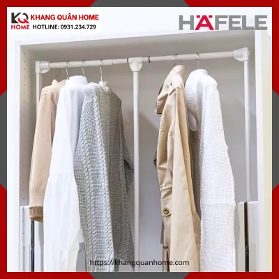 Tay nâng móc áo 880-1270mm Hafele màu Trắng 805.11.754