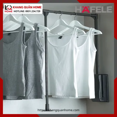 Tay nâng móc áo 880-1270mm Hafele màu Chestnut 805.11.154