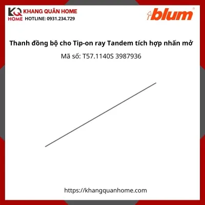 Thanh đồng bộ cho Tip-on Ray Tandem tích hợp nhấn mở T57.1140S 3987936