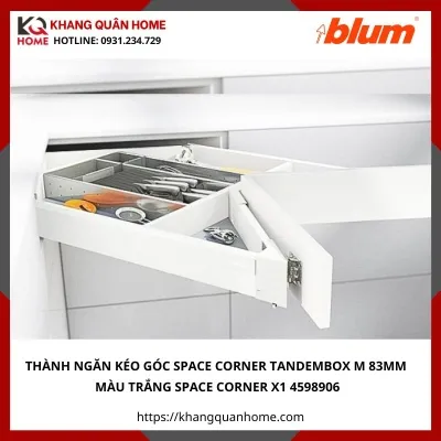 THÀNH NGĂN KÉO GÓC SPACE CORNER TANDEMBOX M 83MM TRẮNG SPACE CORNER X1 4598906
